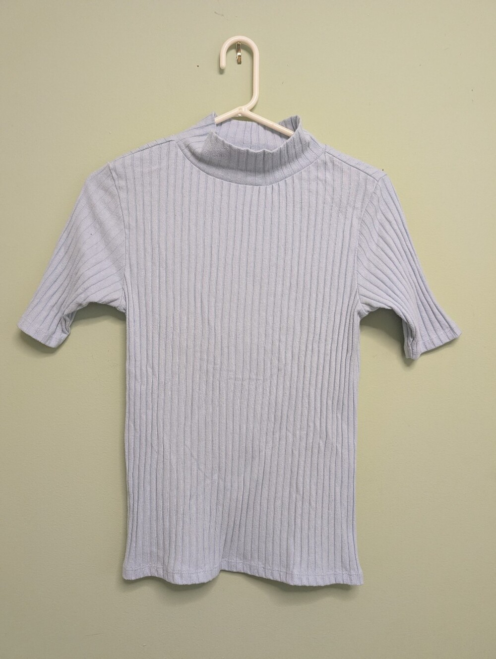 Loft Baby Blue Mock Neck Top